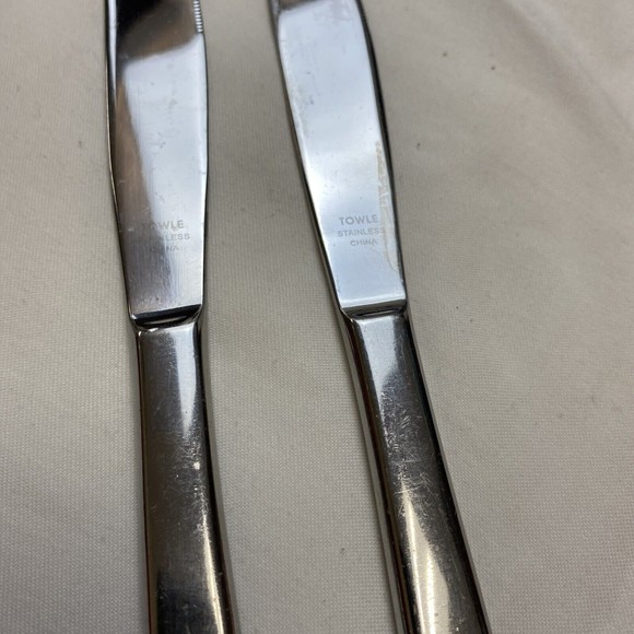 Towle stainless 9” dinner Knife Knives Lot Set 4 - Picture 3 of 11
